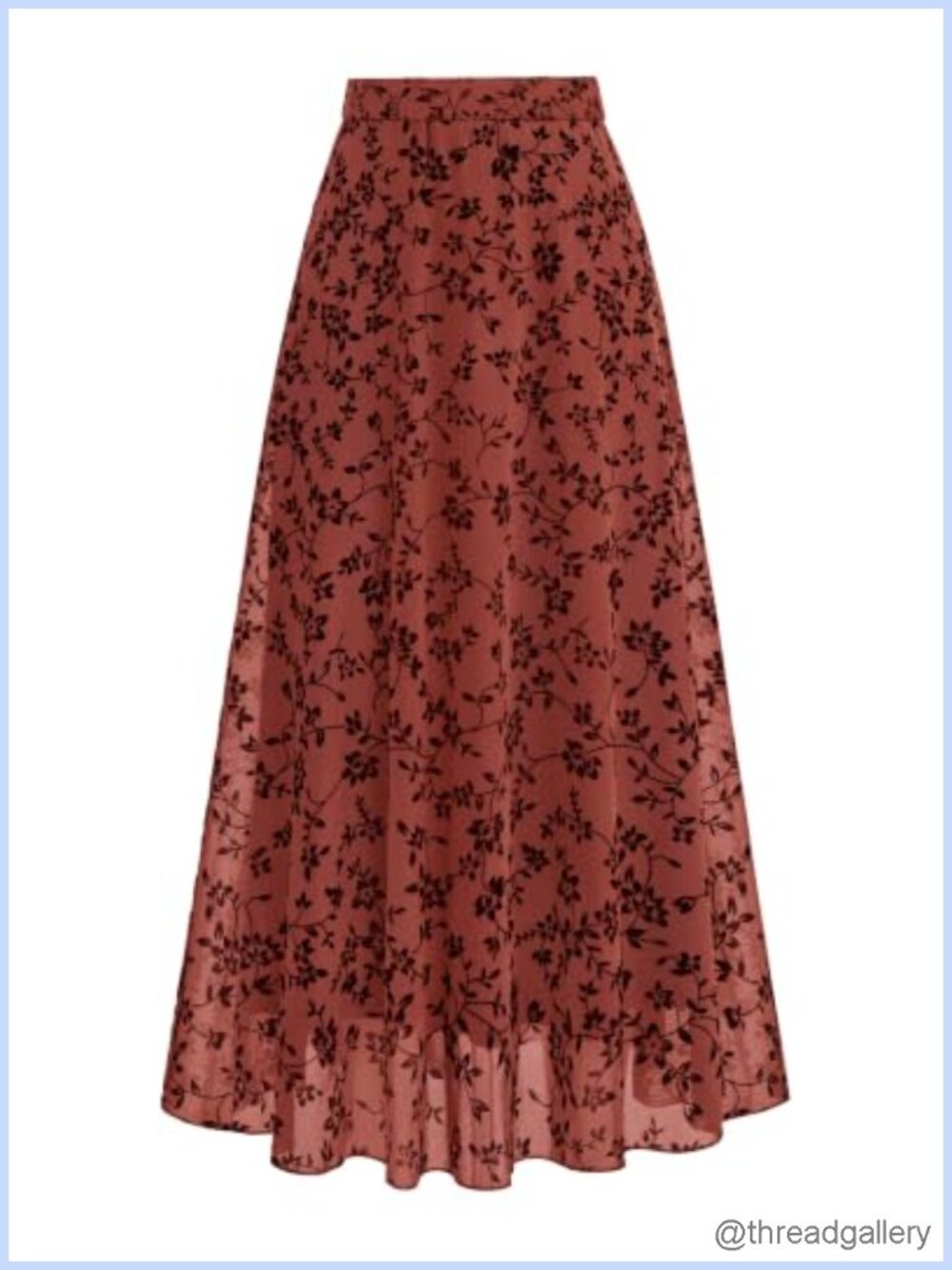 Womens Floral Mesh Maxi Skirt Long Tulle A-Line High Waist